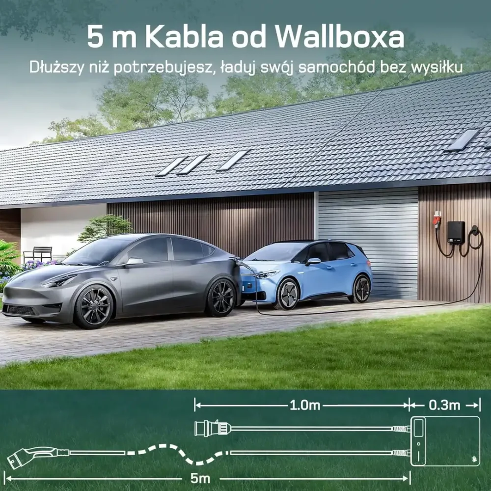 Stacjonarna ładowarka wallbox dé EV 11kW Typ 2 na siłę - obrazek 5