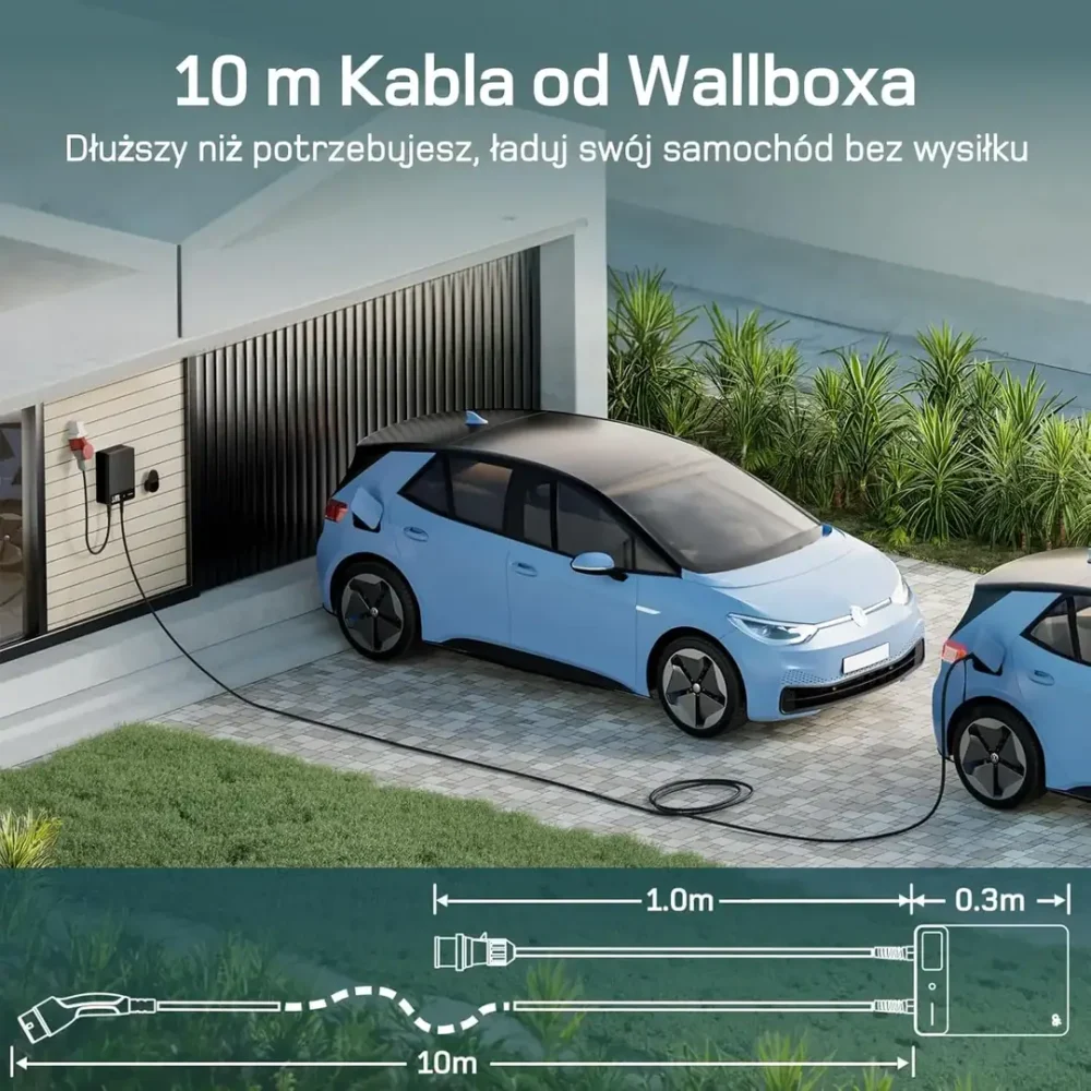 Stacjonarna ładowarka wallbox dé EV 22kW Typ 2 na siłę - obrazek 6