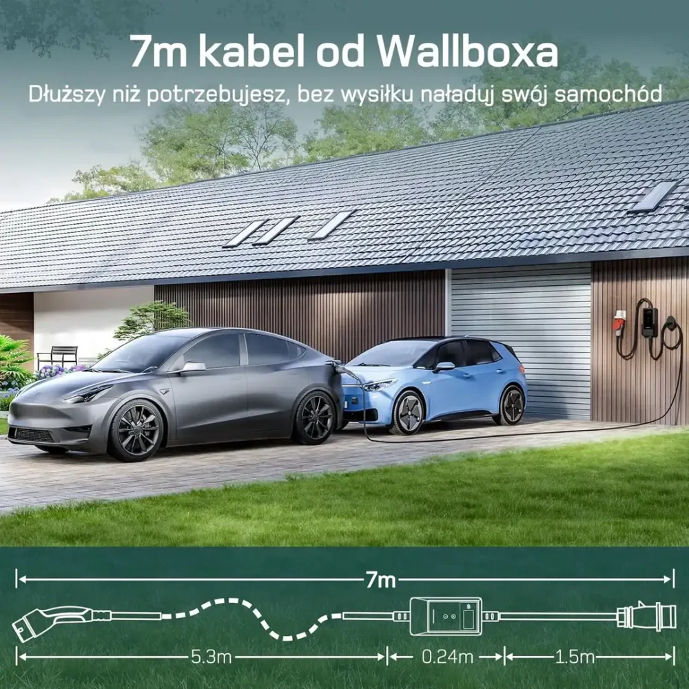 Przenośna ładowarka wallbox dé EV 22kW Typ 2 na siłę - obrazek 3