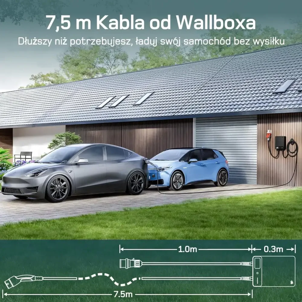 Stacjonarna ładowarka wallbox dé EV 11kW Typ 2 na siłę - obrazek 6
