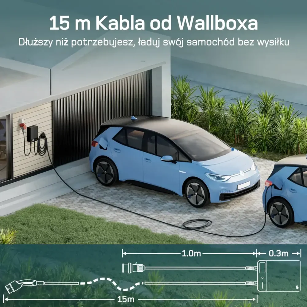 Stacjonarna ładowarka wallbox dé EV 22kW Typ 2 na siłę - obrazek 7