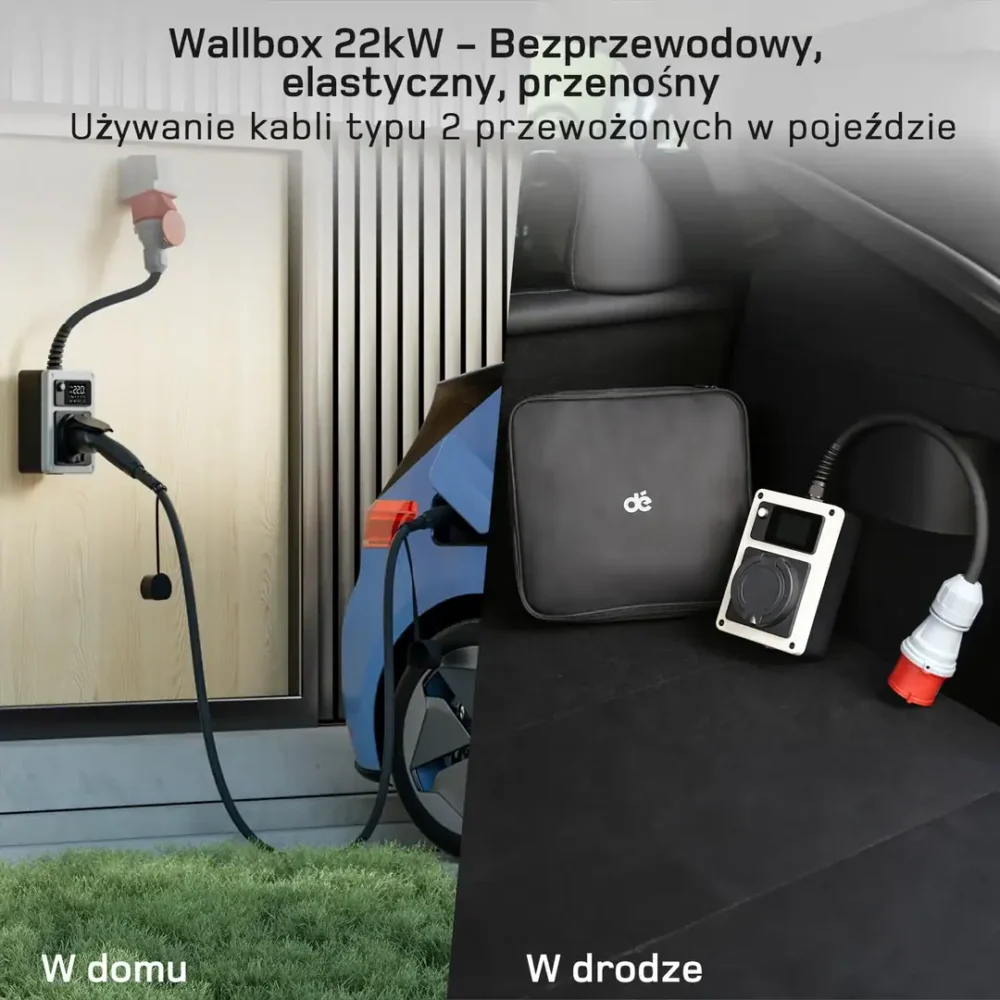 Mobilny wallbox dé do auta EV 22kW z gniazdem Typ 2 - obrazek 5