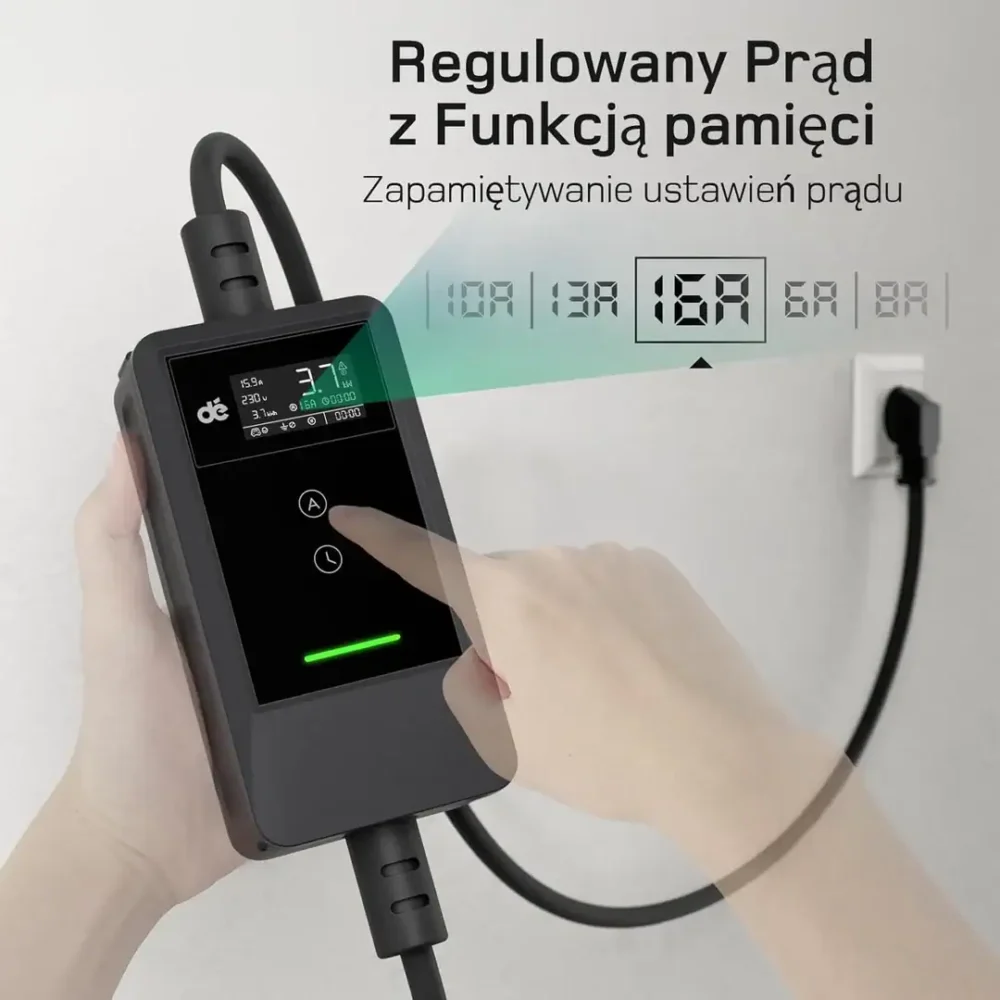 Przenośna ładowarka dé EV 3,7kW Typ 2 na gniazdko 230V schuko - obrazek 9