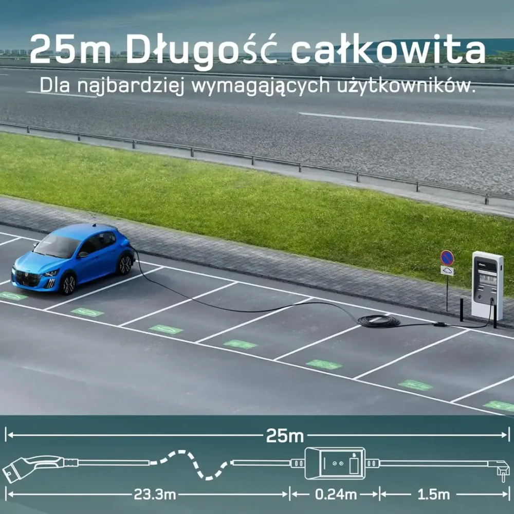 Przenośna ładowarka dé EV 3,7kW Typ 2 na gniazdko 230V schuko - obrazek 6