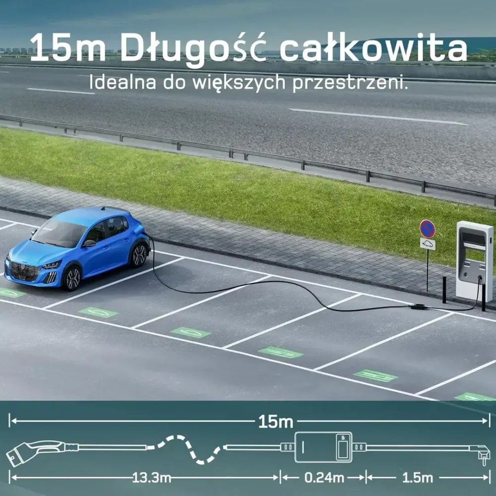 Przenośna ładowarka dé EV 3,7kW Typ 2 na gniazdko 230V schuko - obrazek 4