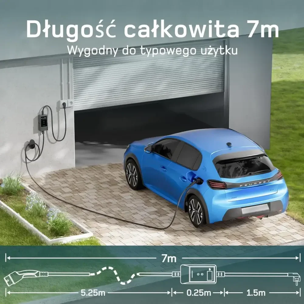 Przenośna ładowarka dé EV 3,7kW Typ 2 na gniazdko 230V schuko - obrazek 2