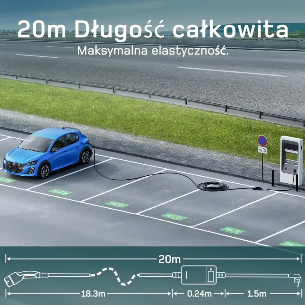 Przenośna ładowarka dé EV 3,7kW Typ 2 na gniazdko 230V schuko - obrazek 5