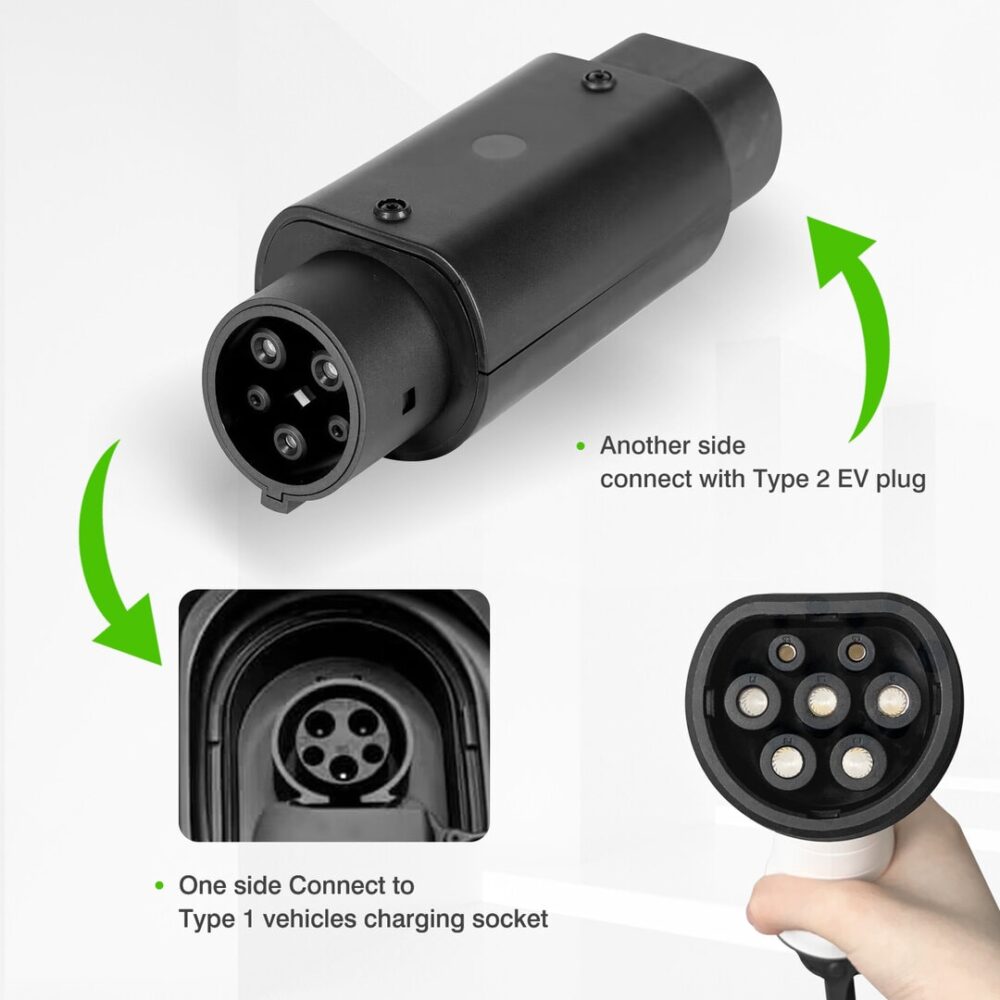 Adapter na kabel typu 2 do samochodów z gniazdem typu 1 - obrazek 4