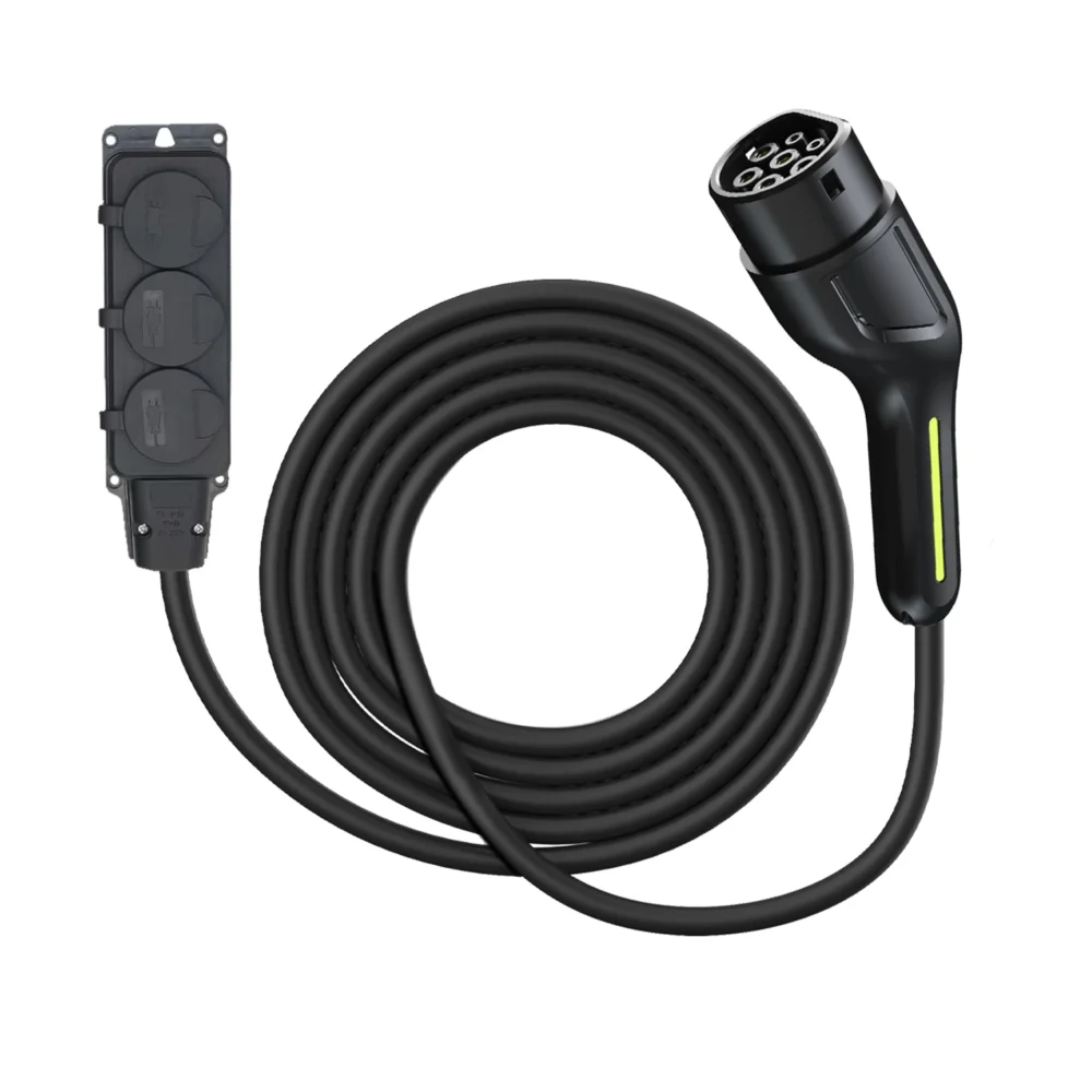 Kabel V2L Typ 2 Schuko 230V 5m z 3 gniazdami zasilania z auta EV