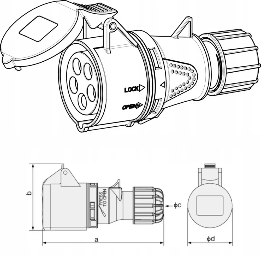 Adapter do zasilania przenośnej ładowarki EV z gniazdka naściennego 220V - obrazek 7